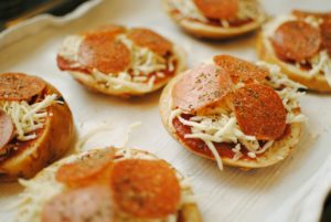 Pepperoni pizza bagels