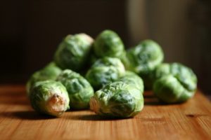 Brussels sprouts on a table