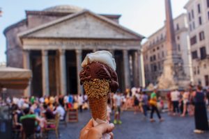 gelato in Italian square